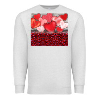 Oatmeal Heather valentine's day red hearts red leopard Premium Sweatshirt - BarkalooDesign