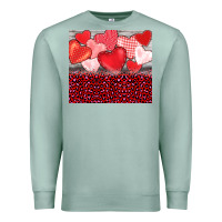 Seafoam valentine's day red hearts red leopard Premium Sweatshirt - BarkalooDesign