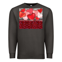 Smoke valentine's day red hearts red leopard Premium Sweatshirt - BarkalooDesign