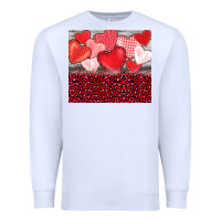 White valentine's day red hearts red leopard Premium Sweatshirt - BarkalooDesign