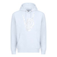 White Rock Hand Sign Skeleton Rock N Roll Halloween Faux Pocket Premium Hoodie - longCreatives