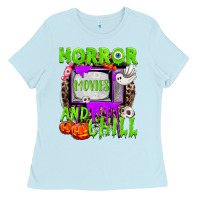 Horror Movies And Chill Ladies Tee | Teevron