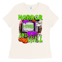 Bone Horror movies and chill Ladies Tee - NancyCooperArtShop