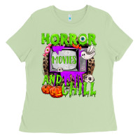 Matcha Horror movies and chill Ladies Tee - NancyCooperArtShop