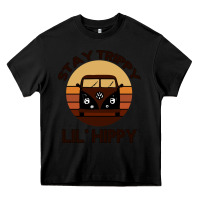 Black Stay Trippy Lil Hippy Heavy Core Tee - Bettercallsaul