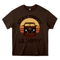 Chocolate Brown Stay Trippy Lil Hippy Heavy Core Tee - Bettercallsaul