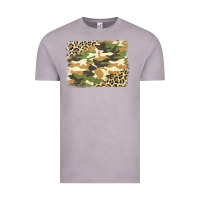 Vintage Zinc leopard camo pattern background Vintage Tee - Jasminsmagicworld