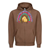 Chestnut easter flowers and butterfly with chicks rainbow Zipper Hoodie - Artiststas