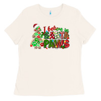 Bone i believe in santa paws Ladies Tee - texasbilliewilder