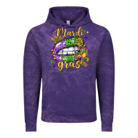Cloud Purple mardi gras with  lip olivia Vintage Hoodie - OliviaCreatesArt