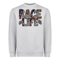 Heather Grey race life Heavyweight Sweatshirt - RacoonDesign