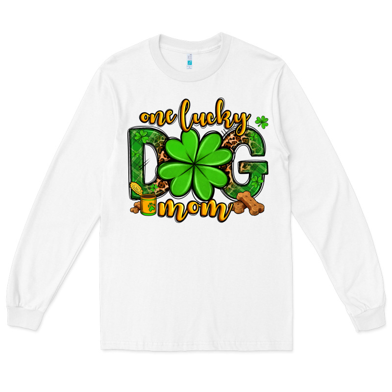 One Lucky Dog Mom St. Patrick's Long Sleeve Tee by OliviaCreatesArt | Teevron