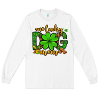 White One lucky dog mom St. Patrick's Long Sleeve Tee - OliviaCreatesArt