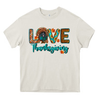 Cream love thanksgiving turkey Heavy Core Tee - RanaPortraitStore