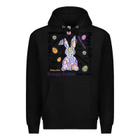 Black Happy Easter Premium Hoodie - CowhideDigitalArt