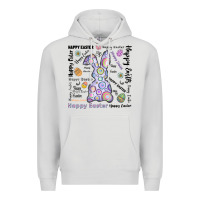 Dove Grey Happy Easter Premium Hoodie - CowhideDigitalArt