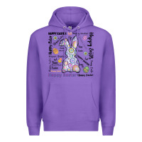 Purple Happy Easter Premium Hoodie - CowhideDigitalArt