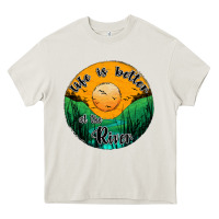 Cream life is better at the river Heavy Core Tee - JahusDesignShop