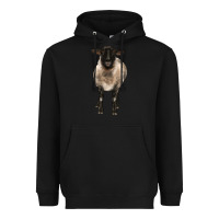 Black suffolk ewe front Heavyweight Hoodie - BarkalooDesign