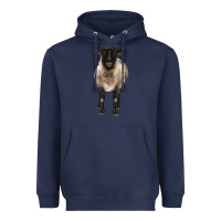 Navy suffolk ewe front Heavyweight Hoodie - BarkalooDesign