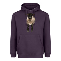 Plum suffolk ewe front Heavyweight Hoodie - BarkalooDesign