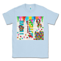 Dusty Blue i love someone with autism Classic Tee - TumblerDesignByShophia