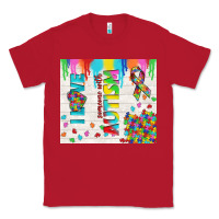 Red i love someone with autism Classic Tee - TumblerDesignByShophia