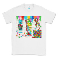 White i love someone with autism Classic Tee - TumblerDesignByShophia