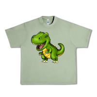 Oil Green Cartoon T-Rex Urban Heavy Tee - HowdyJamesFarm