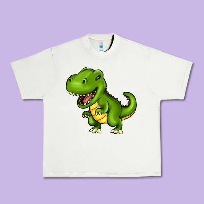 Cartoon T-rex Urban Heavy Tee Designed By Howdyjamesfarm