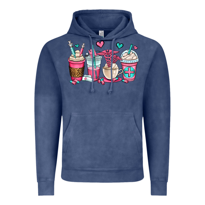 Nurse Coffee Cups Vintage Hoodie by OliviaCreatesArt | Teevron