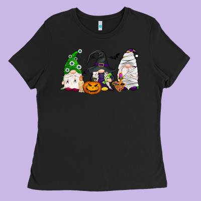Halloween Gnomes Ladies Tee Designed By Nancycooperartshop