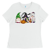 White Halloween gnomes Ladies Tee - NancyCooperArtShop