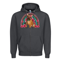 Smoke french bulldog floral rainbow Zipper Hoodie - Artiststas