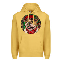 Antique Gold Christmas English Bulldog Premium Hoodie - RanaPortraitStore