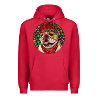 Cardinal Christmas English Bulldog Premium Hoodie - RanaPortraitStore