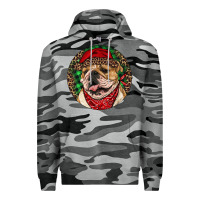 Slate Camo Christmas English Bulldog Premium Hoodie - RanaPortraitStore