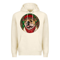 Tofu Christmas English Bulldog Premium Hoodie - RanaPortraitStore
