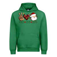 Emerald peace love Santa Urban Hoodie - AdoDesignShop