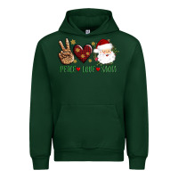 Forest Green peace love Santa Urban Hoodie - AdoDesignShop