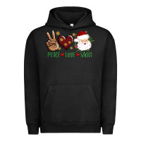 Pigment Black peace love Santa Urban Hoodie - AdoDesignShop