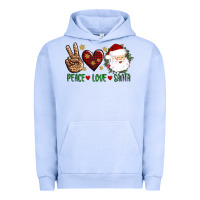 Pigment Grape Ice peace love Santa Urban Hoodie - AdoDesignShop