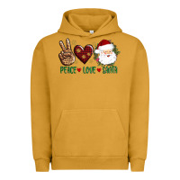 Pigment Peanut Butter peace love Santa Urban Hoodie - AdoDesignShop
