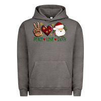 Pigment Tornado peace love Santa Urban Hoodie - AdoDesignShop