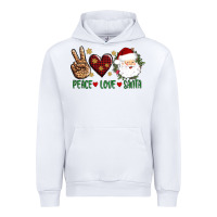 White peace love Santa Urban Hoodie - AdoDesignShop