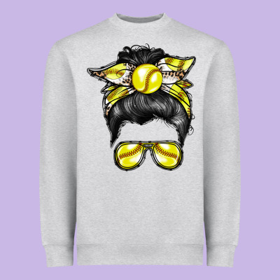 Softball Mom Heavyweight Sweatshirt Designed By Racoondesign