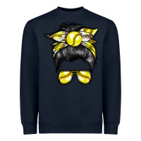 Navy softball mom Heavyweight Sweatshirt - RacoonDesign
