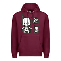 Burgundy pochacco skeleton halloween shirt Premium Hoodie - longCreatives