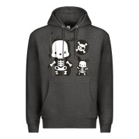Charcoal Heather pochacco skeleton halloween shirt Premium Hoodie - longCreatives