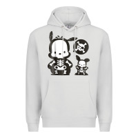 Dove Grey pochacco skeleton halloween shirt Premium Hoodie - longCreatives